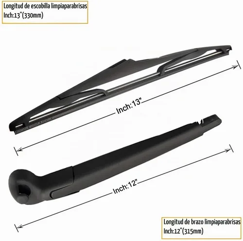 Vista 2 de Reemplazo de la cuchilla del brazo del limpiaparabrisas trasero para Jeep Wrangler JK 2007-2017