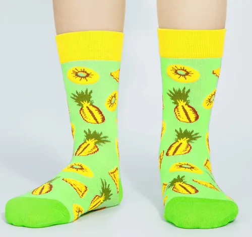Vista 4 de PanPacSight Paquete de 4 calcetines novedosos para niños y niñas, divertidos dibujos animados, lindos animales, aguacate, piña, bola