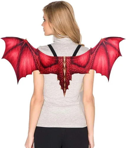 Vista 17 de Himine Alas de dragón no tejidas para adultos Cosplay Props