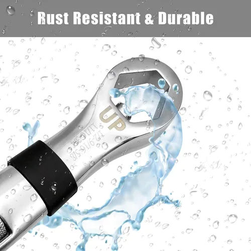 Vista 4 de Llave universal multifuncional ajustable 23 en 1 llave de tuerca y perno herramienta de bolsillo de 1/4 a 3/4 pulgadas y 0.276 in a 0.748 in