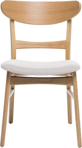 Vista 4 de Christopher Knight Home Frederica Mid-Century - Sillas de comedor modernas (juego de 4), color beige claro y roble natural
