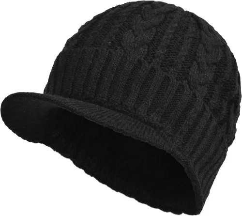 Vista 13 de Janey&Rubbins Gorro de punto diario con orejeras con forro polar y calavera