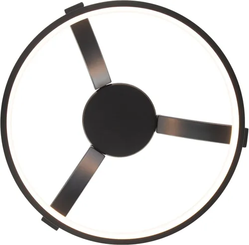 Vista 3 de WAC Lighting dweLED, Chaucer 16in LED Semi-Flush Mount 3000K en negro