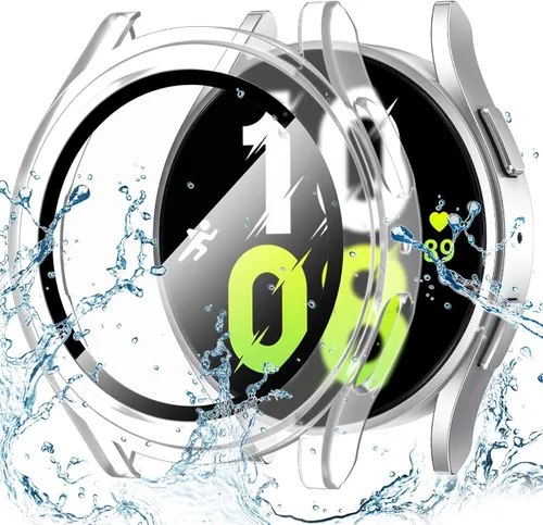 Vista 29 de Goton - Funda impermeable para Samsung Galaxy Watch 5 y 4 y FE, protector de pantalla de 40 mm con vidrio templado, 1 paquete de funda dura de PC