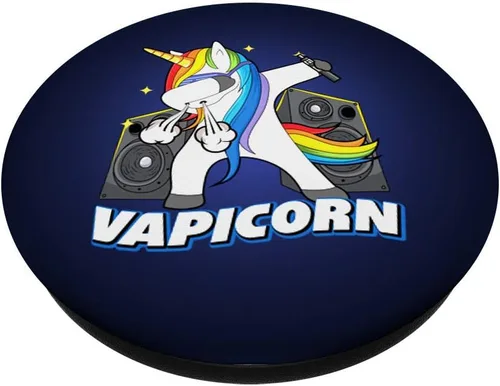 Vista 2 de Funny Vapicorn Vapicorn Vaping Unicorn Vapor Mod - PopSockets Grip y Stand para teléfonos y tabletas