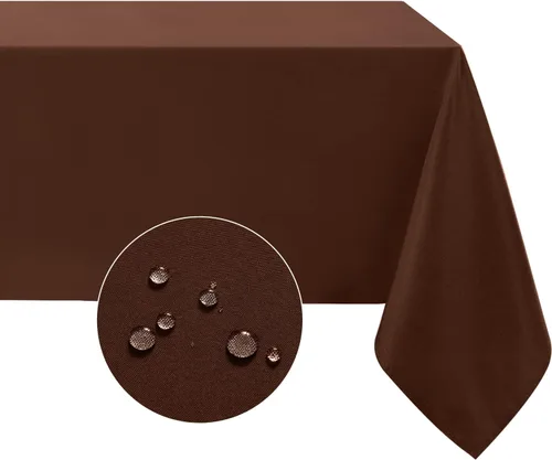 Vista 10 de Softalker - Mantel rectangular, impermeable y resistente a las manchas, mantel cuadrado de tela sin arrugas, lavable, cubierta de mesa de poliéster