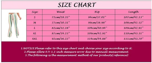Vista 6 de Womens High Waist Trousers Womens Fashionable Loose Striped Color Contrast Tassel Flare Pants Mid Fashions for Women