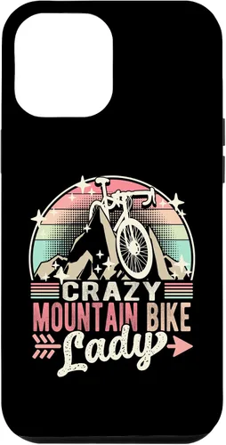 Vista 6 de iPhone 15 Crazy Mountain Bike Lady Cycling Biking Cyclist Biker Girl Case