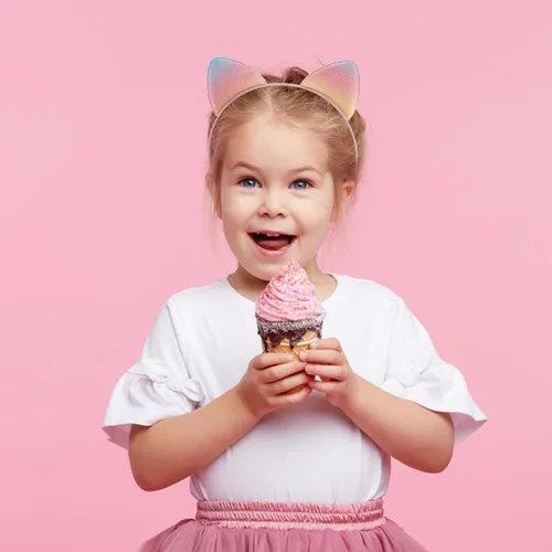Vista 4 de Chanaco Diadema de orejas de gato, 5 unidades, diademas rosas para niñas pequeñas, diadema con lentejuelas con purpurina, linda diadema para niños
