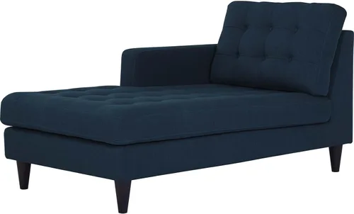 Vista 30 de Sofá esquinero Modway Empress, estilo de mediados de siglo, tapizado de tela en avena, Tela, Celeste