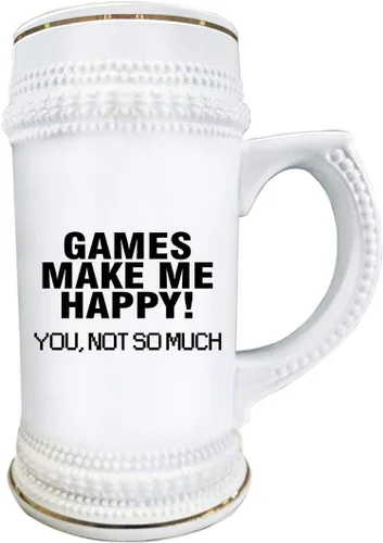 Vista 2 de Regalos divertidos para desarrollador de juegos, taza de cerveza de 22 onzas, vasos de cerámica novedosos – Diseño de videojuegos Desarrollo