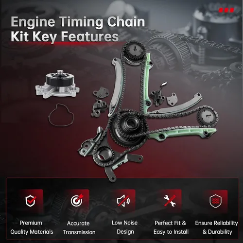 Vista 4 de cciyu Kit de cadena de distribución para Dodge para Jeep 4.7L 8Cyl V8 SOHC Juego de cadena de distribución automotriz de repuesto para Commander