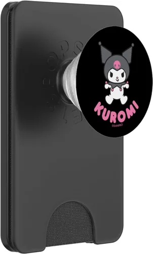 Vista 7 de delicoco Kuromi Character PopSockets - Adhesivo PopGrip - Negro - Anime - Parte superior intercambiable - Agarre para teléfono - Compatible