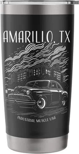 Vista 3 de Amarillo TX Industrial Muscle USA Classic Hotrod - Vaso aislado de acero inoxidable