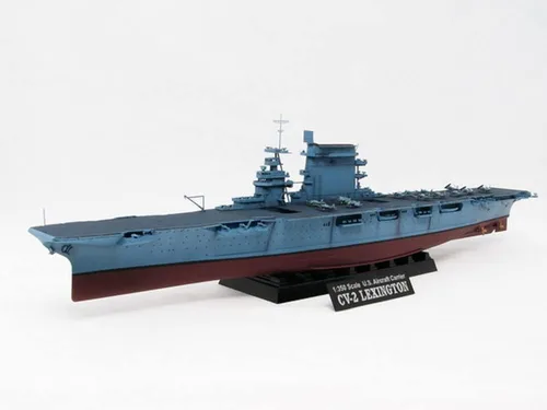 Vista 2 de Trumpeter 1/350 USS Lexington CV2 Kit de modelo de portaaviones Color moldeado