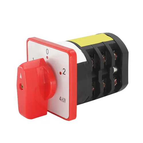Vista 8 de Interruptor selector de cambio universal, interruptor de transferencia de energía, 2 posiciones 8 terminales, HZ5D-20/4 L03 380V 20A Motor