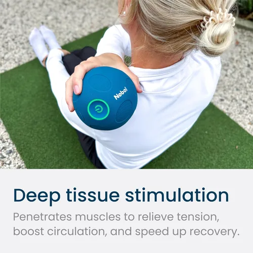 Vista 6 de MyoSphere - Pelota de masaje con vibración para estimulación de tejido profundo, alivio de tensión muscular y reducción del estrés, tu terapeuta