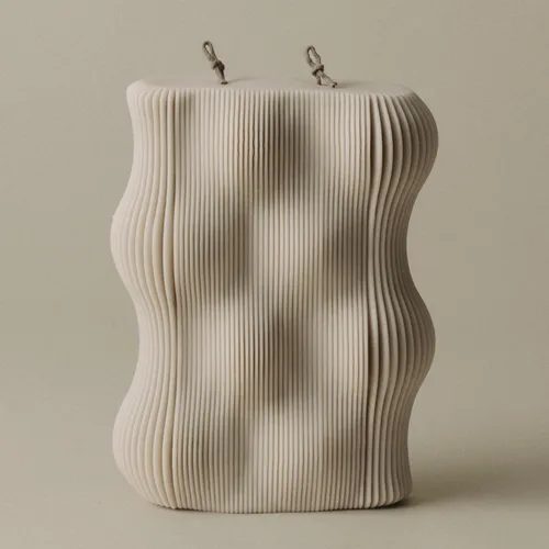 Vista 6 de LAWA - Vela ondulada – Vela perfumada de cera de soja, elegante vela estética, regalo de inauguración de la casa, idea de decoración del hogar