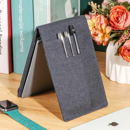 Vista 6 de Funda de cuaderno para Rocketbook Mini y Field Notes Top Spiral (3.5"x5.5") - Funda impermeable duradera con soporte para bolígrafo y ranura