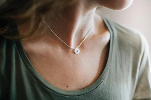 Vista 4 de Compass Necklace, Friendship Compass Necklace For Women, Id Be Lost Without You Friendship Necklace, Compass Jewelry, Silver, Gold, or Rose Gold