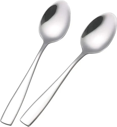 Vista 7 de Asking Cuchara de cocina de acero inoxidable de 12 piezas, cucharas de mesa para cubiertos