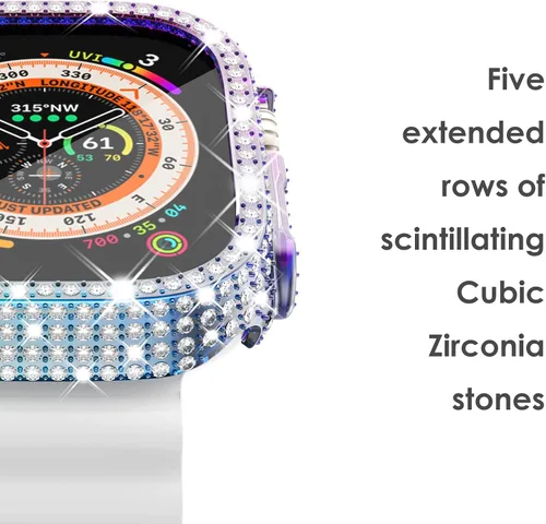 Vista 199 de Surace Bling - Carcasa con protector de pantalla para Apple Watch Series 3, 2, 1 de 1.496 pulgadas