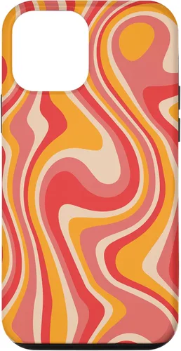 Vista 16 de Funda psicodélica para iPhone 16 Retro Groovy Liquid Swirl Hippie 70's 80's
