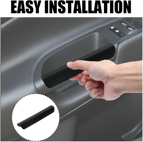 Vista 4 de Jerbor Manija Interior Negra Delantera de Respaldo LH para Puerta Compatible con Ford Escape 2013-2019 Reposabrazos Delantero Tirador Reemplazar