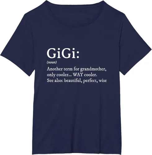 Vista 23 de Gigi Definition - Camiseta de regalo para abuela, cumpleaños y abuela, Negro