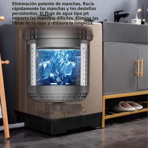 Vista 3 de 18 libras de lavado y secado integrado de gran capacidad lavadora totalmente automática, la opción ideal para apartamentos y dormitorios