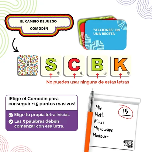 Vista 5 de Skillmatics Juego de mesa y cartas: juego de primera a 5, categoría con un toque, perfecto para fiestas, familia, noche de juegos, pensamiento