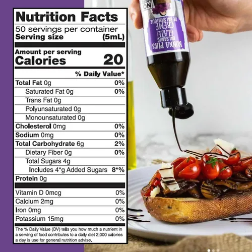 Vista 2 de Nonna Pia's Cabernet Merlot Balsamic Glaze – Vinagre balsámico de Módena certificado IGP – Sabor de cuerpo completo – Perfecto para hamburguesas