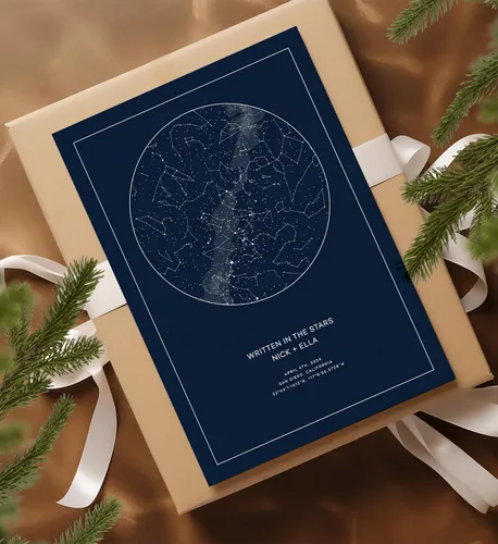 Vista 7 de CELESTORY Mapa de estrellas personalizado enmarcado con impresión nocturna del cielo, mapa de constelación, carta estelar, regalo de arte de pared