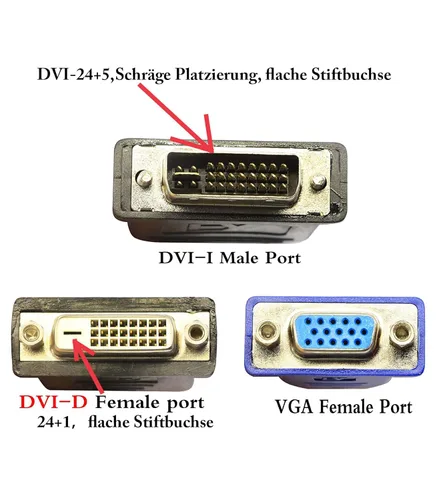 Vista 2 de Wyse - Cable divisor DVI-I a DVI-D y VGA de 10 pulgadas, doble monitor compatible con Dell OptiPlex GX620 SC280 y más