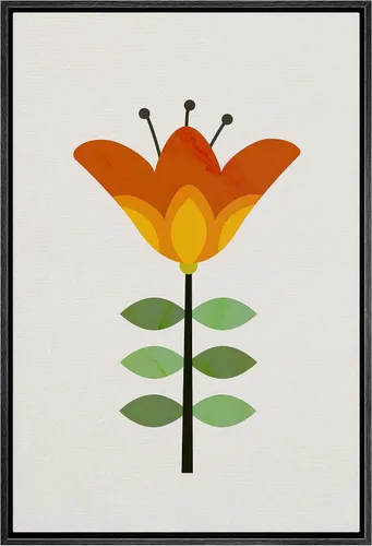 Vista 17 de bestdeal depot Lienzo enmarcado para pared, arte geométrico de sol y montaña, reflejo del mar, naturaleza, ilustraciones de área silvestre, arte