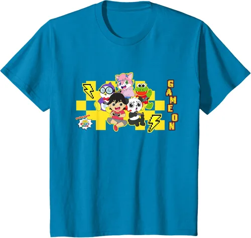Vista 34 de Ryan's World Game On Characters Camiseta, Negro, S