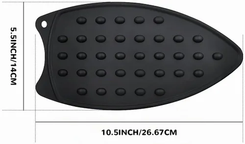 Vista 2 de yuntop 2 almohadillas de silicona multiusos resistentes al calor, almohadillas protectoras para tabla de planchar, planchas planas, rizadores (negro)