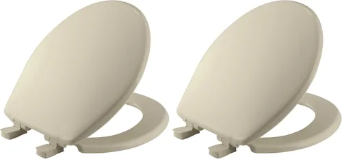 Vista 14 de Bemis 7300SLEC - Asiento de inodoro de cierre lento con bisagras fáciles de limpiar y asiento de plástico duradero, fabricado en EE. UU., alargado