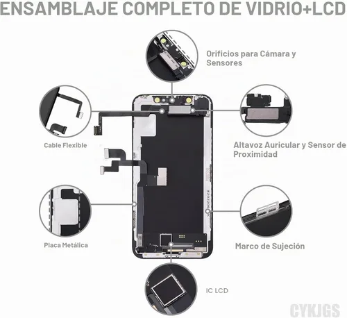 Vista 2 de Reemplazo de pantalla para iPhone X 10 con sensor de proximidad