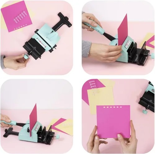 Vista 5 de Craftelier - Máquina de encuadernación Zutter Bind It All con brazo extensible Ideal para encuadernación con anillas de 0.1 in (5/16") a 1.2 in