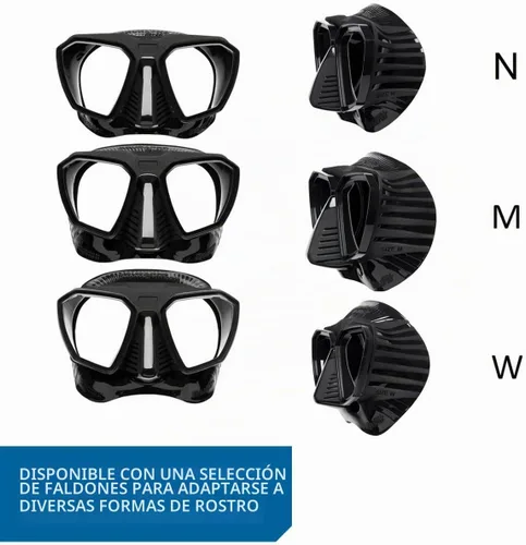 Vista 5 de Scubapro Máscara de buceo D-Mask - incluye adaptador de montaje para el ordenador de buceo HUD Negro