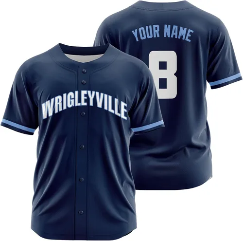 Vista 3 de Camiseta de béisbol personalizada City Connect, número de nombre personalizado para hombres, mujeres y niños (cachorro), Cub