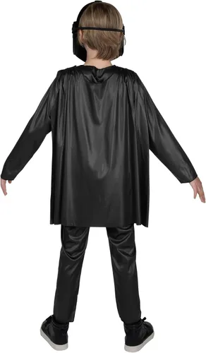 Vista 7 de Star Wars The Mandalorian - Disfraz oficial de Halloween para jóvenes, overol estampado con máscara de plástico