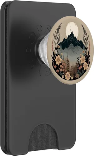 Vista 7 de Boho Chic Boho Hippie Nature Mountain Floral para niñas PopSockets intercambiables PopGrip