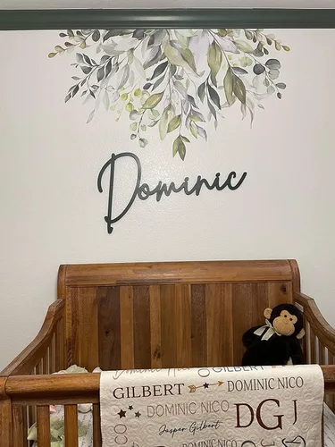 Vista 8 de Letrero de madera con nombre personalizado, letrero de nombre para guardería, letreros de apellido familiar, ¡opción de tamaño y fuentes!