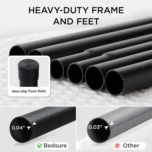 Vista 3 de Bedsure Camas elevadas para perros al aire libre para perros pequeños, cama portátil elevada para mascotas con hamaca para mascotas con patas Gris