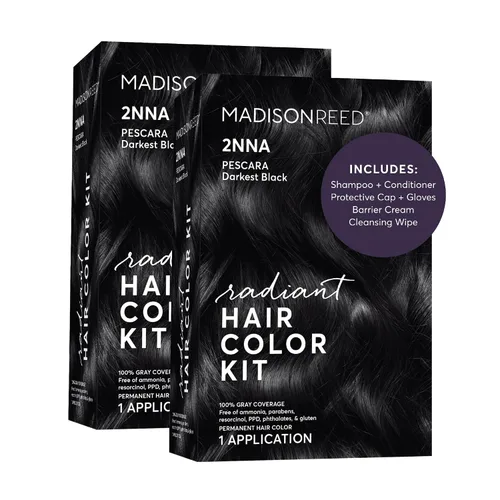 Vista 79 de Madison Reed - Kit de tinte radiante para el cabello, tinte permanente para el cabello, 100 % cobertura de canas, sin amoníaco, negro Parma 2.5NNN