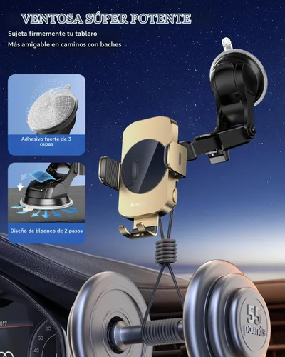 Vista 7 de BothLin - Soporte inalámbrico 3 en 1 para cargador de coche, soporte de teléfono de carga rápida de 15 W para iPhone 17, 16, 15, 14, Samsung Galaxy