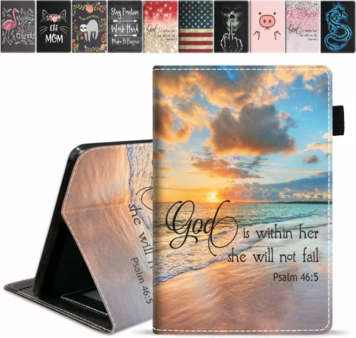Vista 16 de Funda para tableta Amazon Fire HD 10/Fire HD 10 Plus (11ª generación, versión 2021), con cita inspiradora de «Be a Flamingo in a Flock», funda