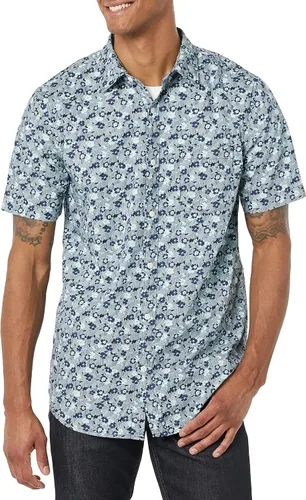 Vista 4 de Tienda Essentials Camisa de popelina de manga corta ajustada para hombre